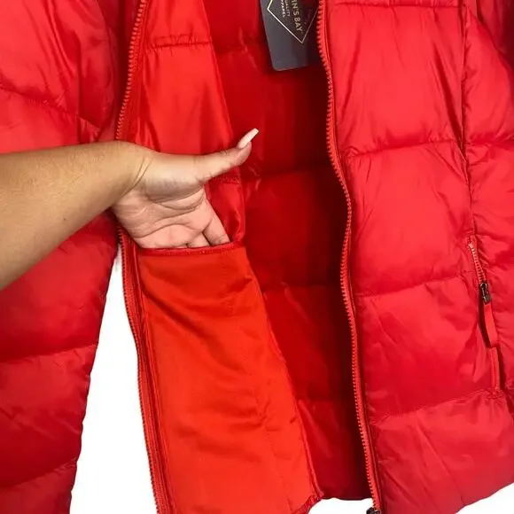NWT Red Puffer Coat Jacket Removable Hood Size SMALL - Picture 12 of 16